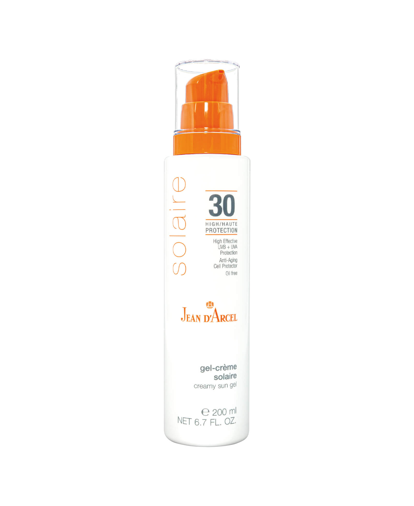 Jean D'Arcel solaire gel-crème solaire LSF 30 200 ml